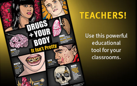 Click here to see the publication Drugs + Your Body: It Isn’t Pretty (Teaching Guide) Poster