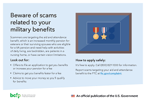 Beware of scams related to your military benefits