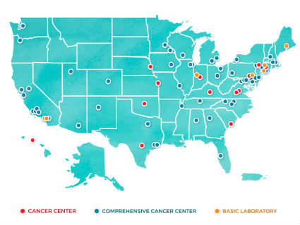Map of NCI Cancer Centers