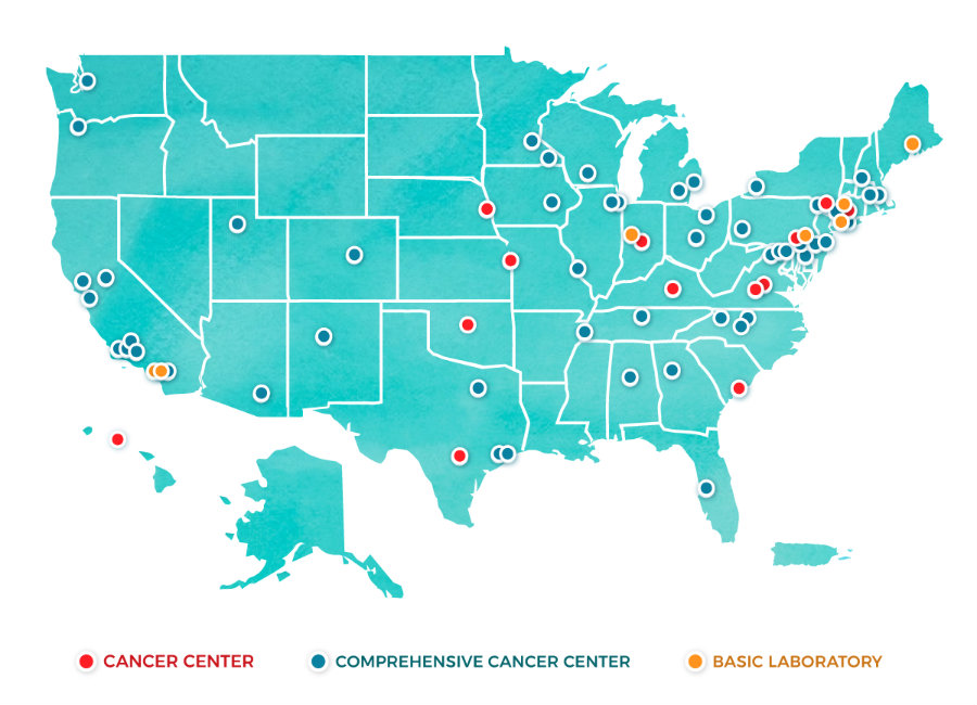 Find an NCI-Designated Cancer Center Map