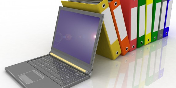 Laptop and binders