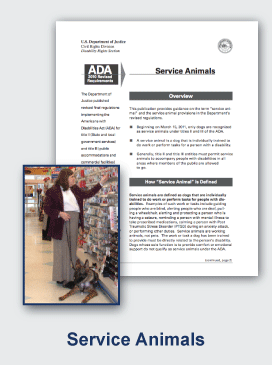 ADA Revised Requirements: Service Animals
