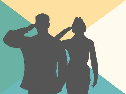 Help For Veterans Slide Illustration 