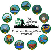 Virtual award badges from The National Map Corps Volunteer Recognition Program