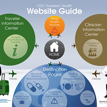Infographic: CDC Travelers' Health website guide