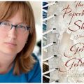 Collage of Goldie Goldbloom's author photo with bookcover of The Paperbark Show