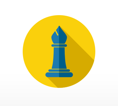 Graphic of a chess piece.