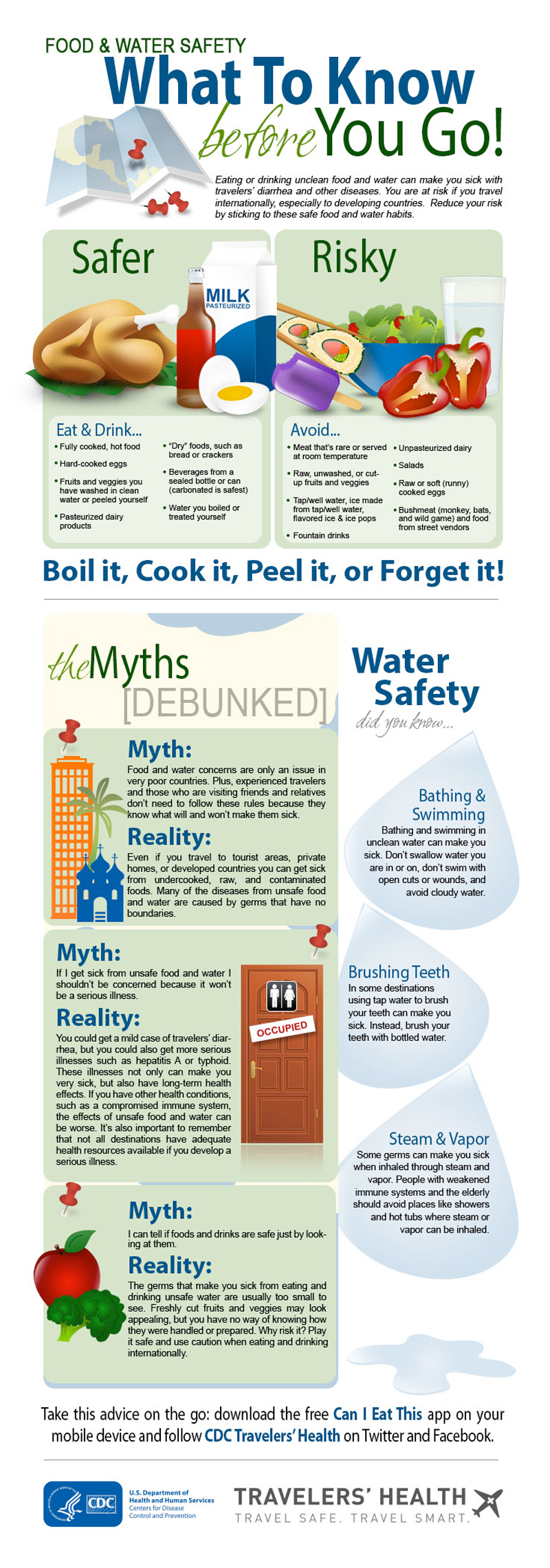 Infographic: Food and water safety - what to know before you go