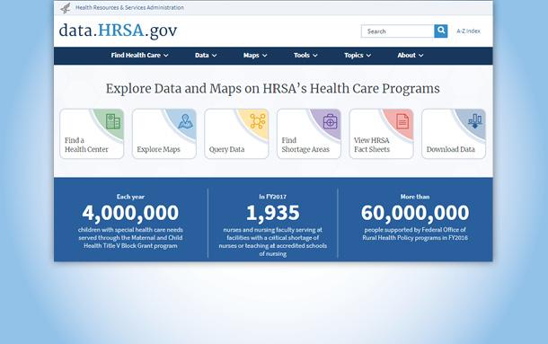 HRSA Launches its new Open Data Website