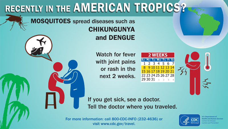 Recently in Caribbean (chikungunya, dengue)