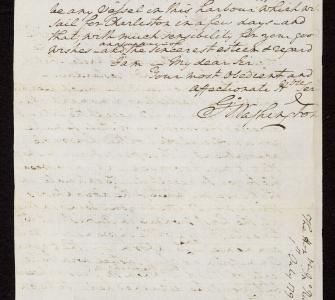 Letter from President George Washington to John Rutledge, July 1, 1795