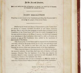 Joint Resolution Proposing the Seventeenth Amendment to the Constitution