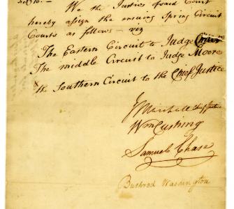 Circuit Court allotment order for February term, 1801 