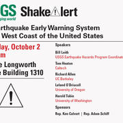 Flyer for "ShakeAlert: the Earthquake Early Warning System for the West Coast of the United States"