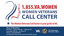 Women Veterans Call Center Business Card