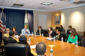 Secretary Duncan at Student Voices with Patricia Shinseki