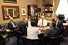 Congressman Pete Sessions and Legislative Director Ryan Ethington meeting with leadership from Dallas Area Rapid Transit