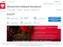 Ministerstwo Edukacji Narodowej - WordPress obsługuję oficjalną witrynę MEN RP w języku polskim i angielskim.