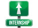 Road sign pointing toward internship