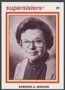 Barbara Ann Mikulski Supersisters Trading Card