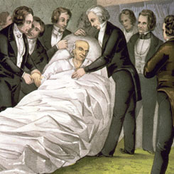 The Death of Representative John Quincy Adams of Massachusetts