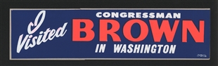 Brown Campaign Bumper Sticker
