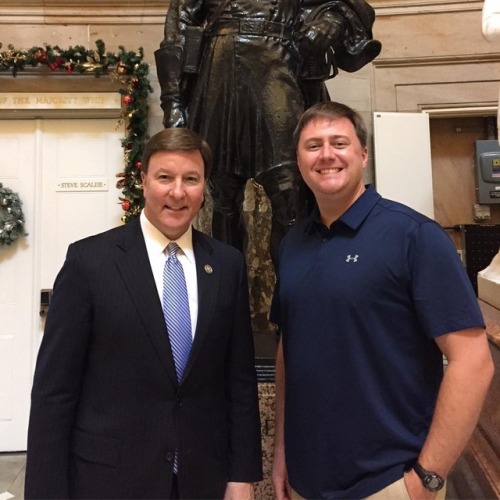 Enjoyed visiting with Opelika native, Chris Johnston today during his tour of the US Capitol. #AL03 #LeeCo