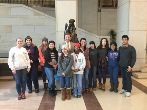 Great to meet with this group of students today from Sacred Heart of Jesus Catholic School. They are in town for the March for Life.#whywemarch #lovesaveslives #AL03 #CalhounCo