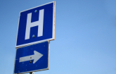 Letter H for Hospital on street sign: Copyright iStock Photos