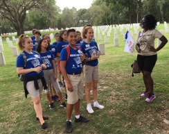 Students visit Florida National Cemetery during a Veterans Legacy Event, 2017.
