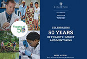 Intro slide - celebrating 50 years of Fogarty: impact and mentoring