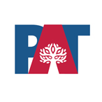 The Placental Atlas Tool logo has the letters PAT with a placenta graphic stylized like a tree in the center of the letter A.