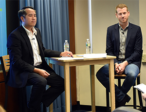 Kyle Vogt and Derek Kan spoke before an audience at the U.S. DOT Volpe Center