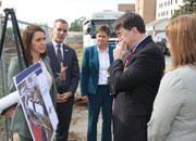 During a tour of the VA West Los Angeles Medical Center campus on Dec. 10, Secretary Wilkie, along with Los Angeles Mayor Eric Garcetti, visited the location for temporary bridge housing on the WLA campus.