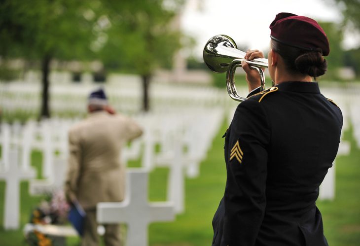 US Soldier Playing Taps