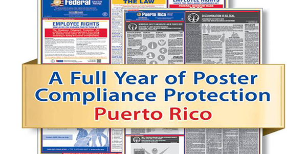 A Full Year of Poster Compliace Protection Puerto Rico - OSHA safety posters
