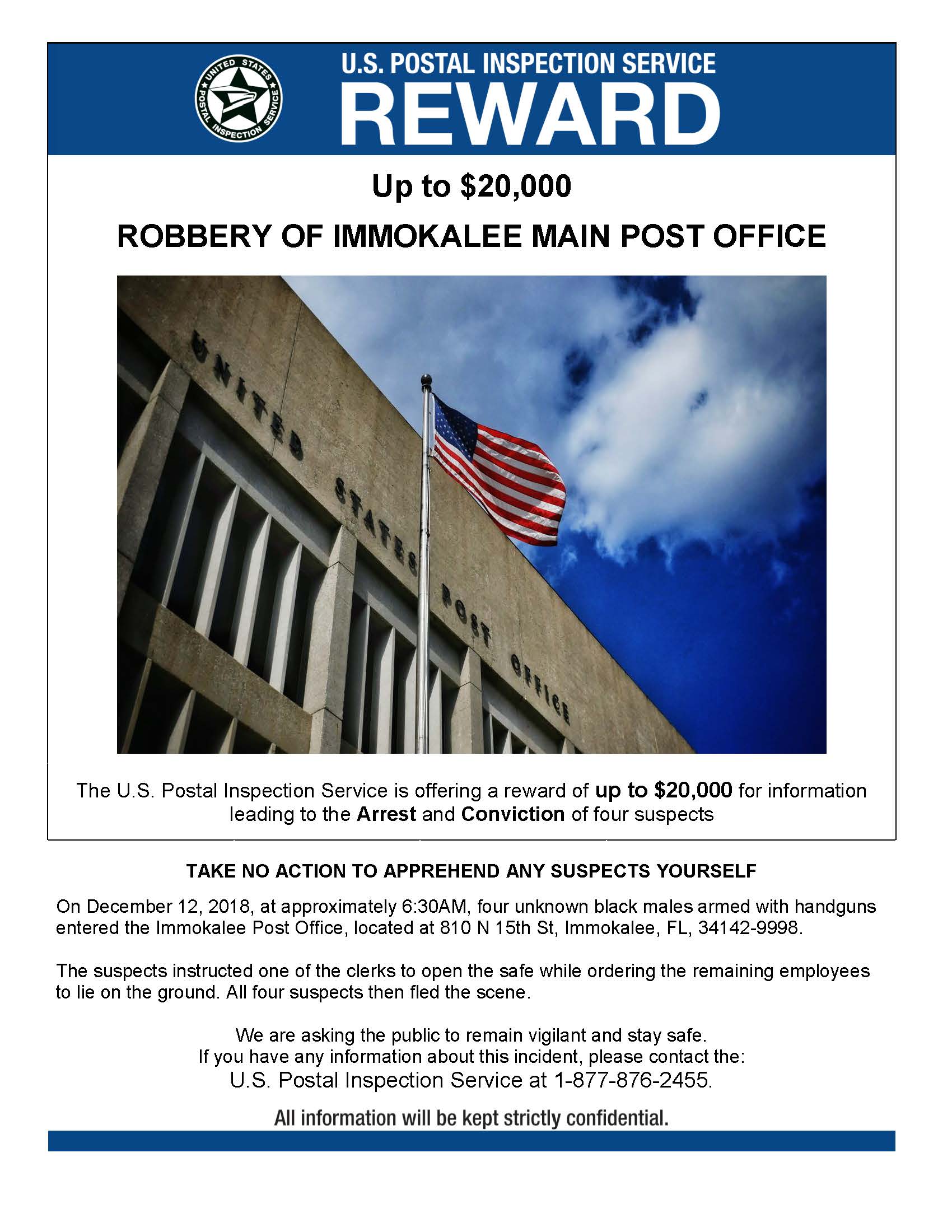Immokalee main Post office robbery