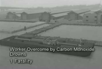 Worker Overcome by Carbon Monoxide Drowns