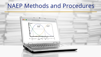 Image of laptop displaying NAEP Technical Methods and Procedures online.