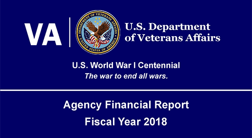 2018 Agency Financial Report Cover