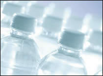 Close Up of Water Bottles