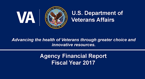2017 Agency Financial Report Cover