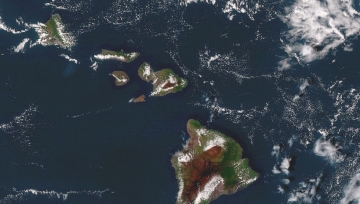 The Hawaiian Islands seen from NOAA's GOES-17 satellite on November 13, 2018.