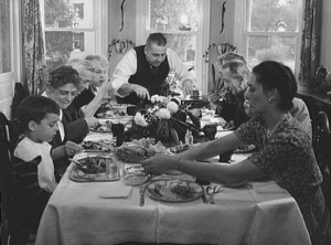 Thanksgiving dinner at the house of Earle Landis. Photo by Marjory Collins, Nov. 1942. Prints and Photographs Division. 