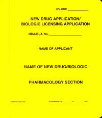 New Drug Application: Pharmacology Section (Yellow Paper Folder)
