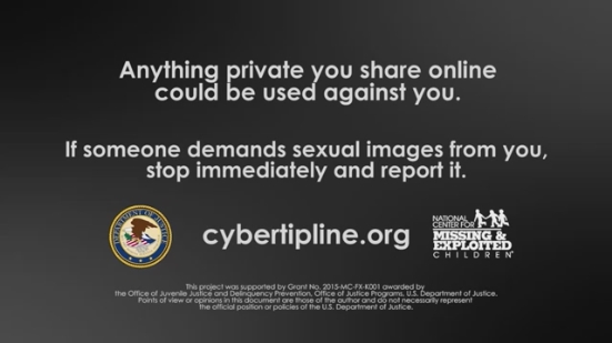 Department of Justice Releases PSAs Addressing Sextortion