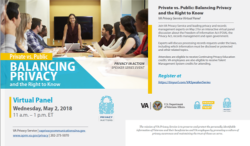 VA Privacy Service Event Poster