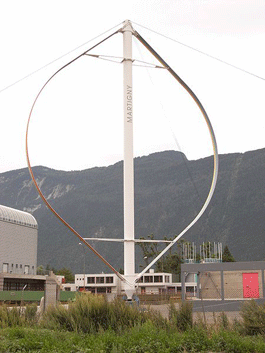 Darrieus wind turbine (Martigny, Switzerland)