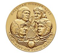 American Fighter Aces Bronze Medal 1.5 Inch