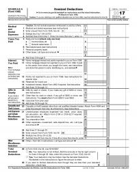 2017 Irs Tax Forms 1040 Schedule A (itemized Deductions)